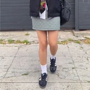 Quilted Olive Green Skirt